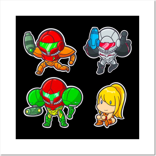 Chibi Metroid (Pack 2) Wall Art by DrawingsFromHell